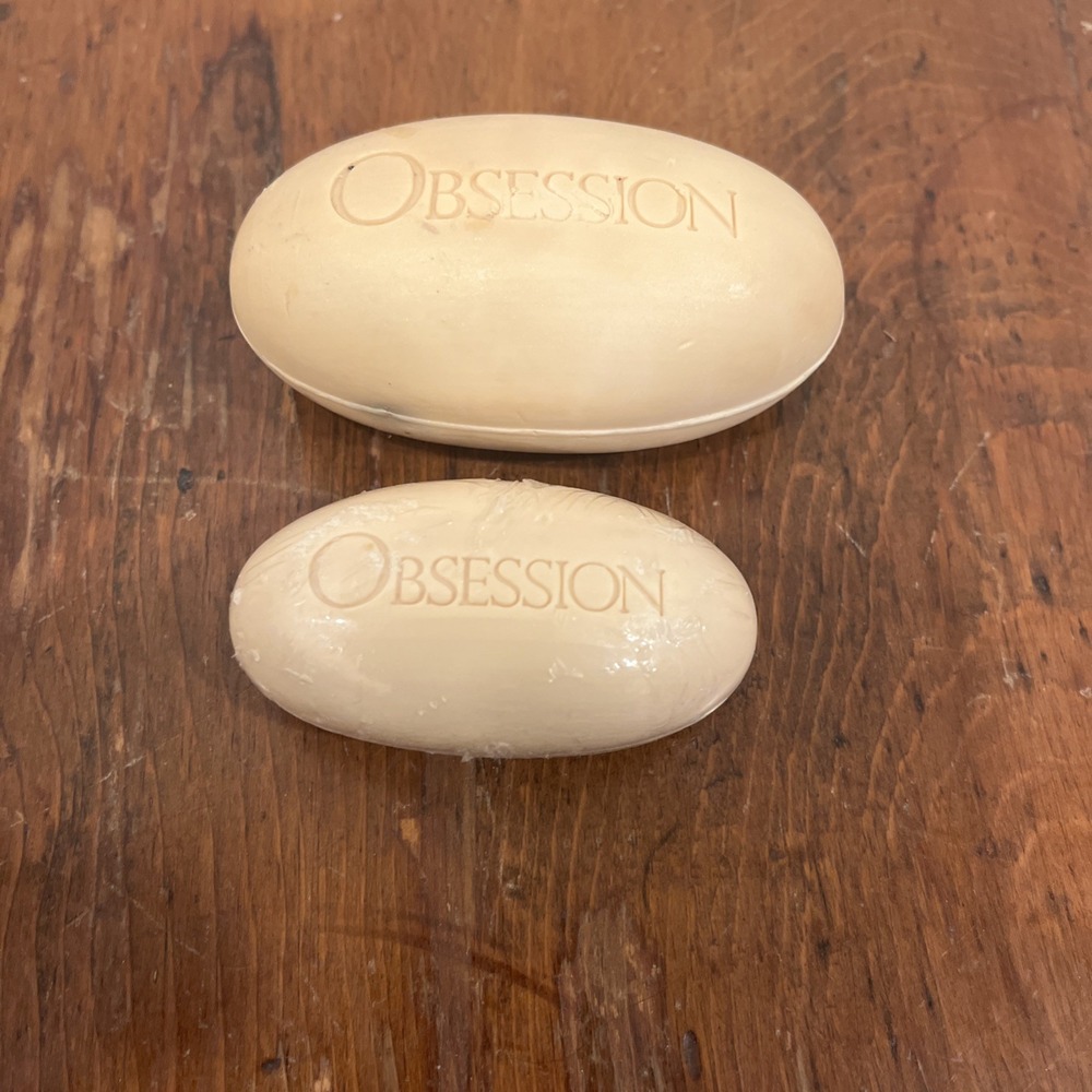 RARE Calvin Klein OBSESSION Bar Bath Soap 4.5oz And 1.8 Oz - Sealed!